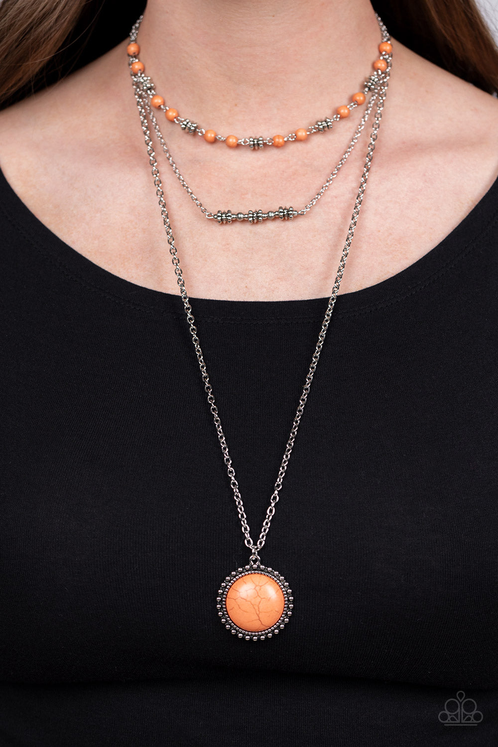Paparazzi Accessories ❋Sahara Symphony - Orange Necklace❋ Flat Rate Ship $4.50❋