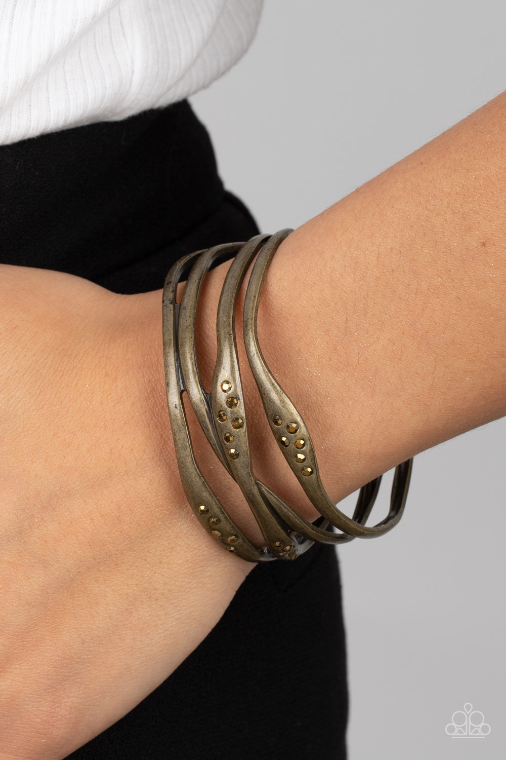 Paparazzi Accessories ❋Line It Up - Brass Bracelet❋ Flat Rate Ship $4.50❋