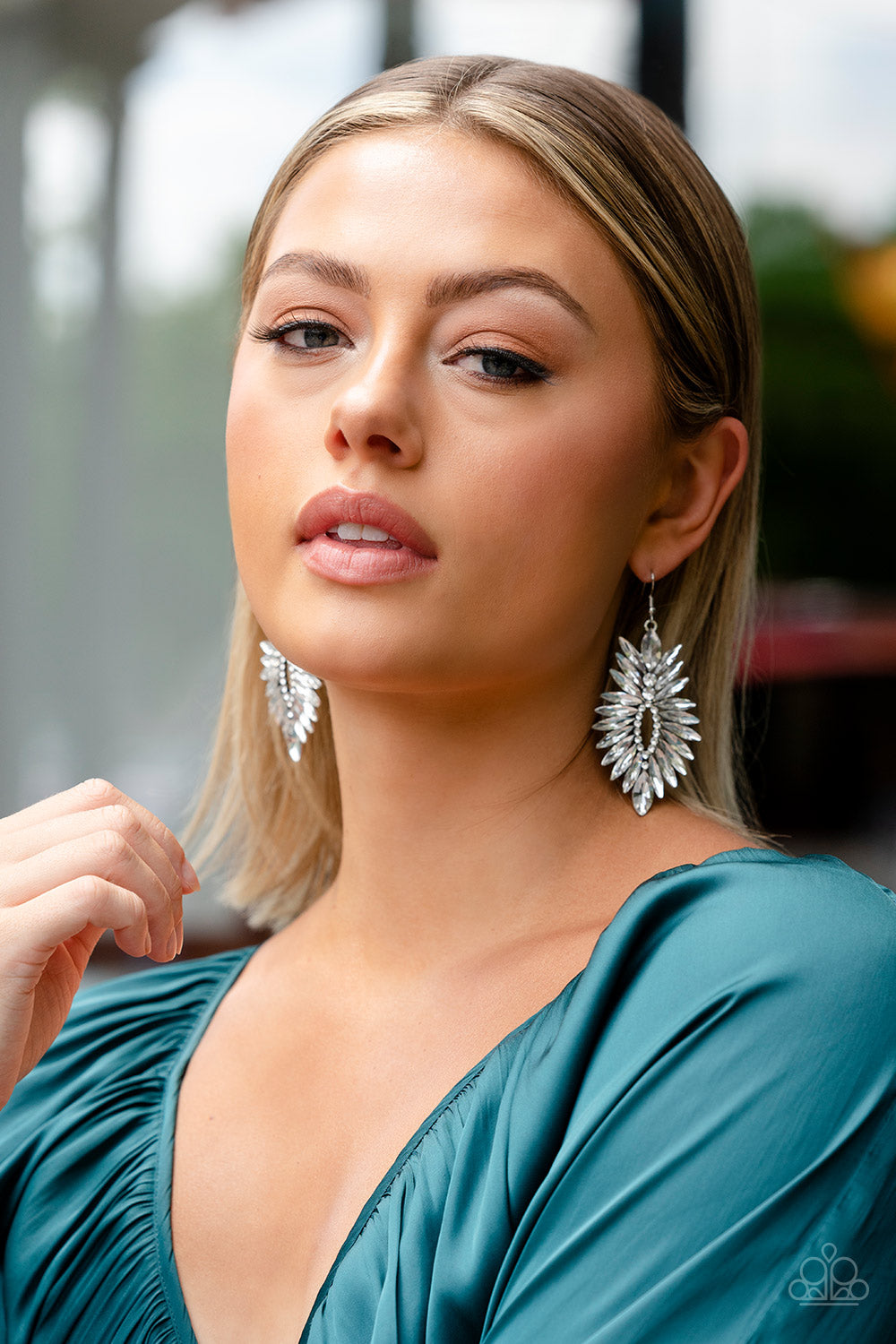 Paparazzi Accessories ❋Turn up the Luxe - White Earrings❋ Flat Rate Ship $4.50❋