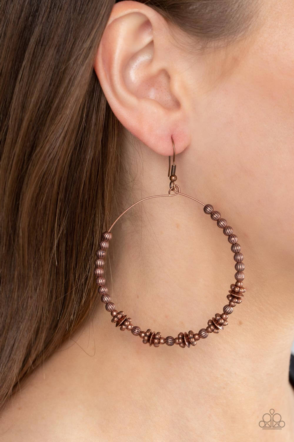Paparazzi Accessories ❋Simple Synchrony - Copper Earrings❋ Flat Rate Ship $4.50❋ - Image #2