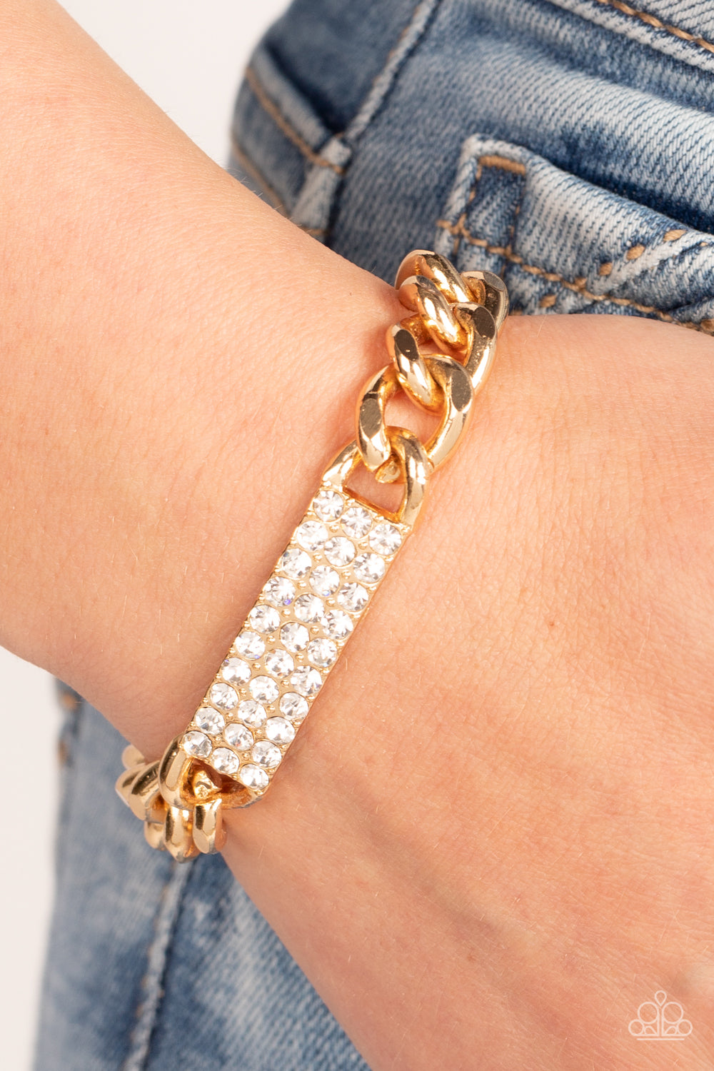 Paparazzi Accessories ❋Icy Impact - Gold Bracelet❋ Flat Rate Ship $4.50❋