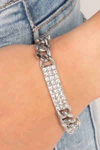 Paparazzi Accessories ❋Icy Impact - White Bracelet❋ Flat Rate Ship $4.50❋