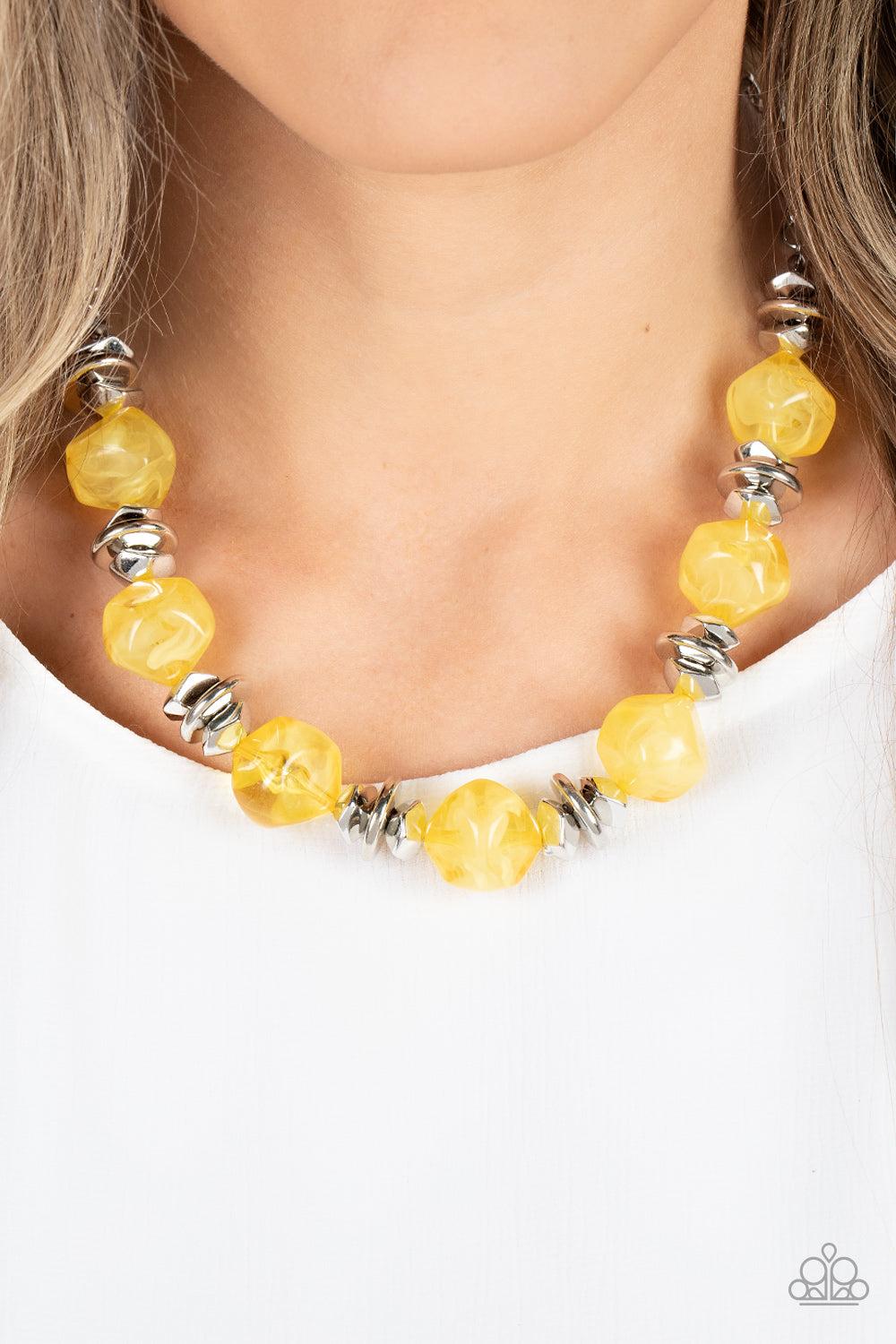 Paparazzi Accessories ❋Island Ice - Yellow Necklace❋ Flat Rate Ship $4.50❋ - Image #2