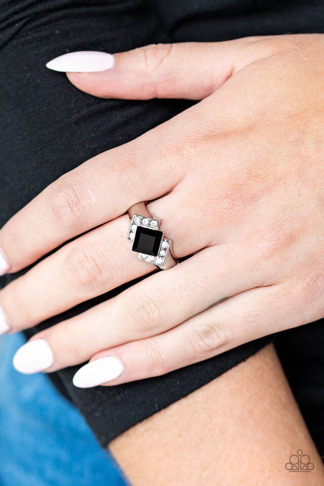 Paparazzi Accessories ❋Wallstreet Winner - Black Ring❋ Flat Rate Ship $4.50❋ - Image #2