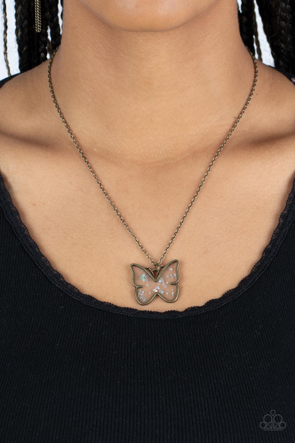 Paparazzi Accessories ❋Gives Me Butterflies - Brass Necklace❋ Flat Rate Ship $4.50❋