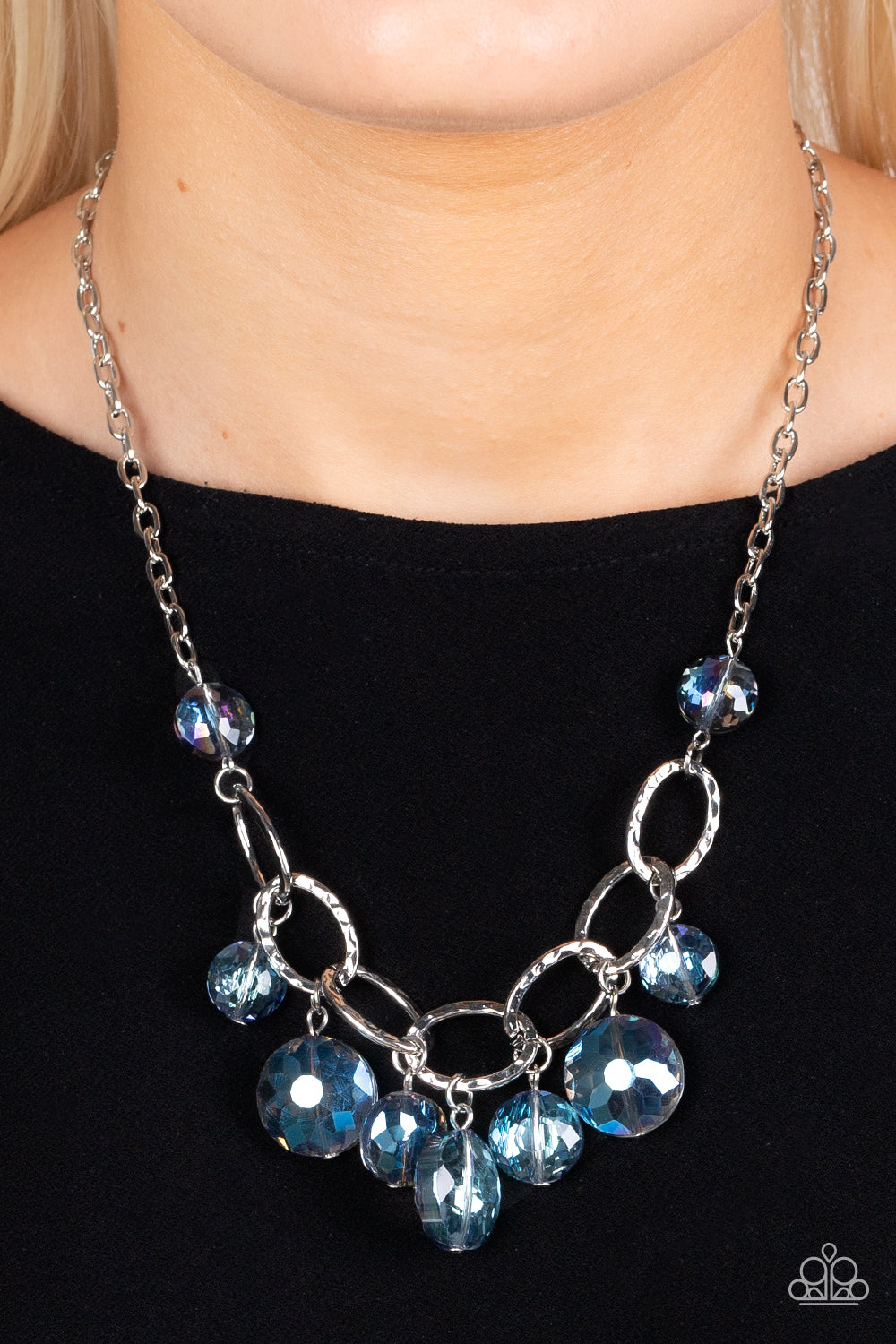 Paparazzi Accessories ❋Rhinestone River - Blue Necklace❋ Flat Rate Ship $4.50❋