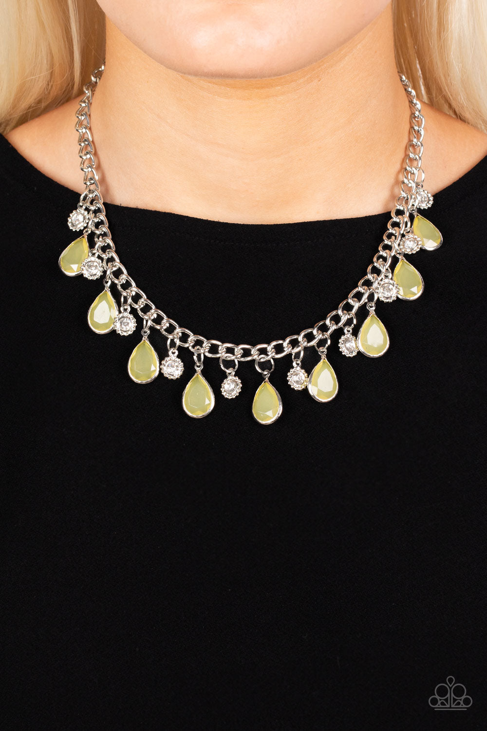 Paparazzi Accessories ❋Frosted and Framed - Yellow Necklace❋ Flat Rate Ship $4.50❋