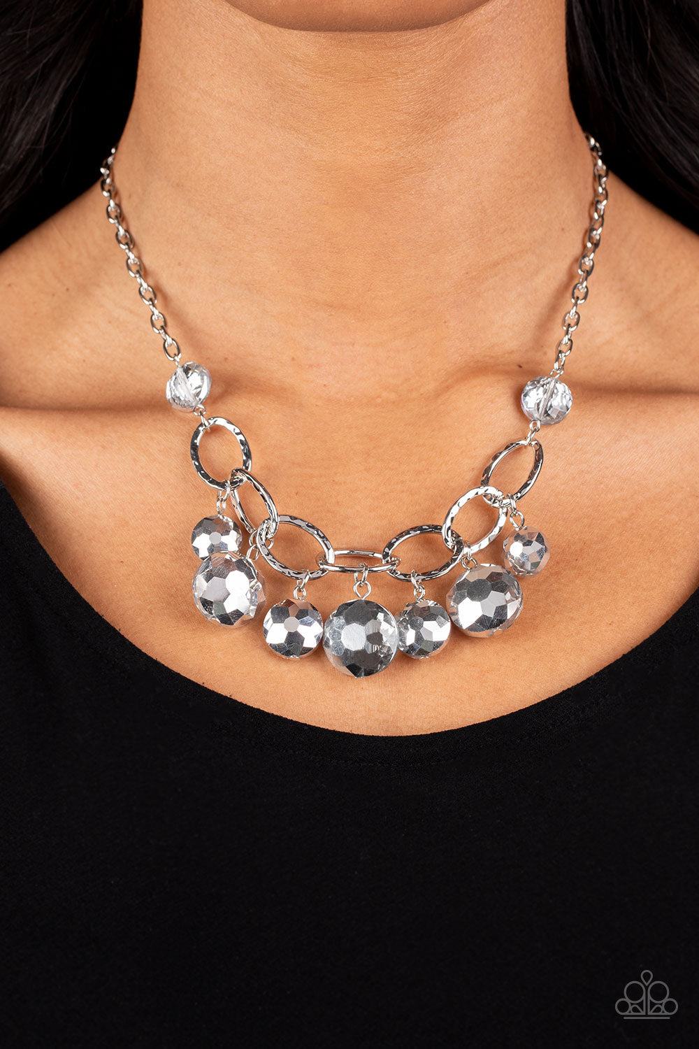 Paparazzi Accessories ❋Rhinestone River - Silver Necklace❋ Flat Rate Ship $4.50❋