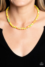 Load image into Gallery viewer, Paparazzi Accessories ❋Gobstopper Glamour - Yellow Necklace❋ Flat Rate Ship $4.50❋

