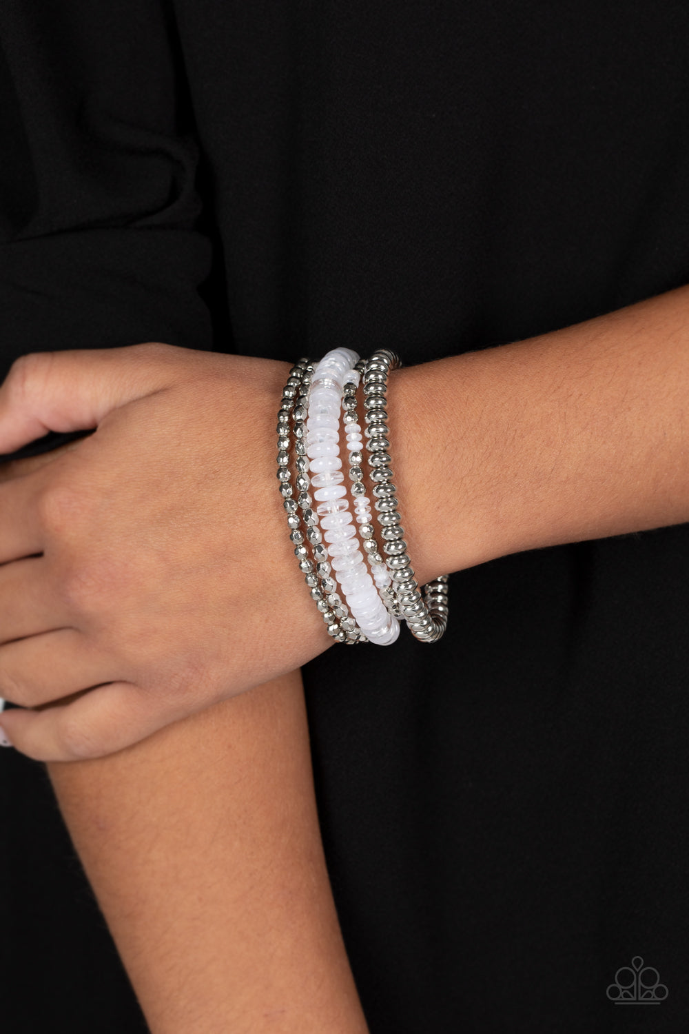 Paparazzi Accessories ❋Pristine Pixie Dust - White Bracelet❋ Flat Rate Ship $4.50❋