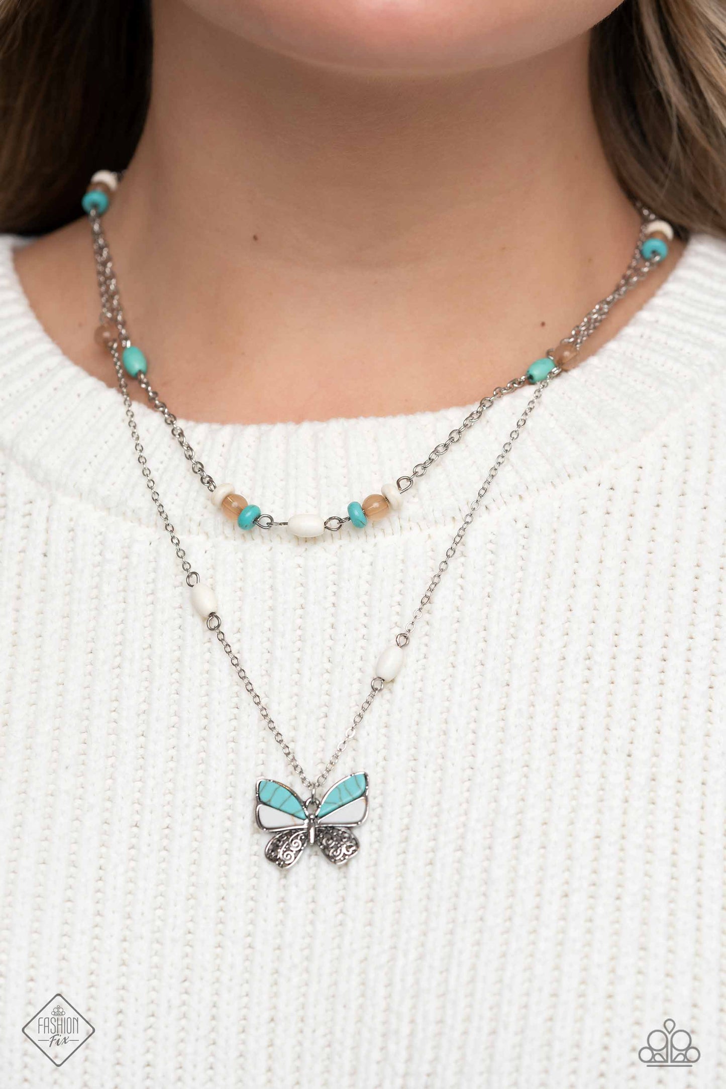 Paparazzi Accessories ❋Free-Spirited Flutter - Blue Necklace❋ Flat Rate Ship $4.50❋