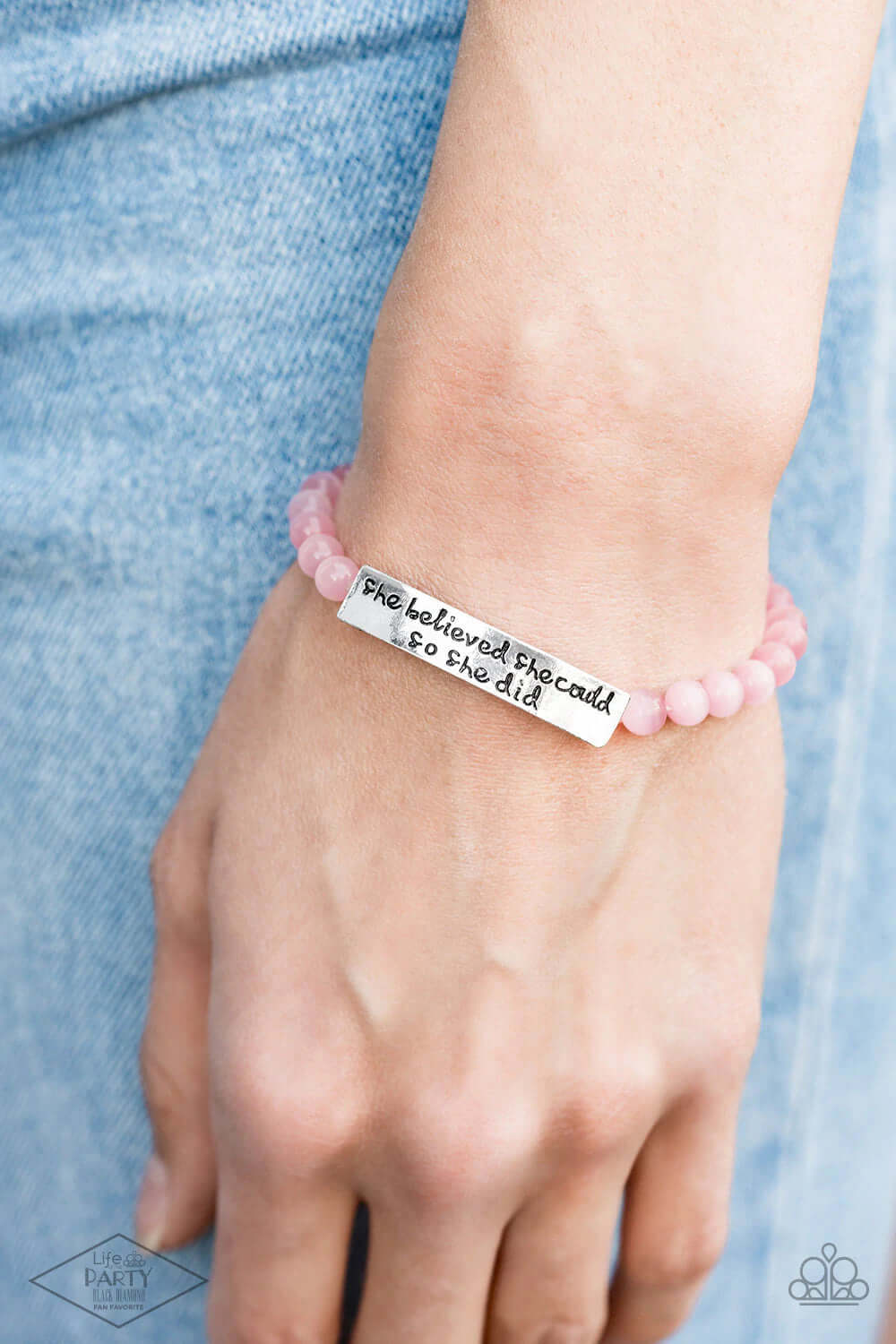 Paparazzi Accessories ✽ So She Did - Pink Bracelet ✽ Flat Rate Ship $4.50✽ - Image #2