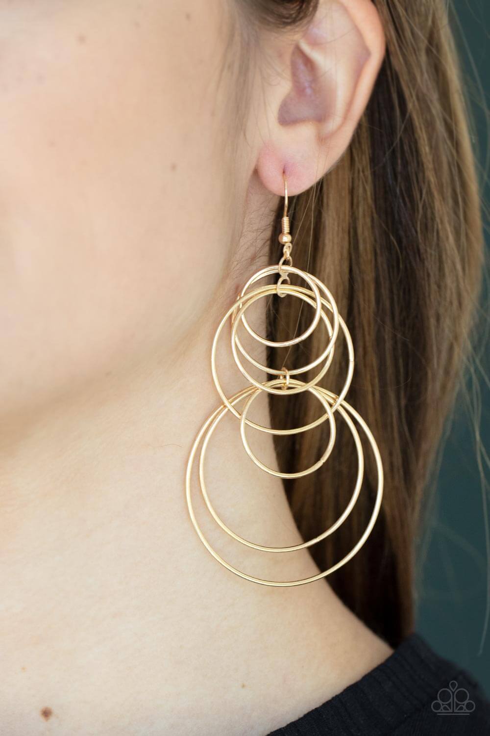 Paparazzi Accessories ❋I Feel Dizzy - Gold Earrings❋ Flat Rate Ship $4.50❋ - Image #2