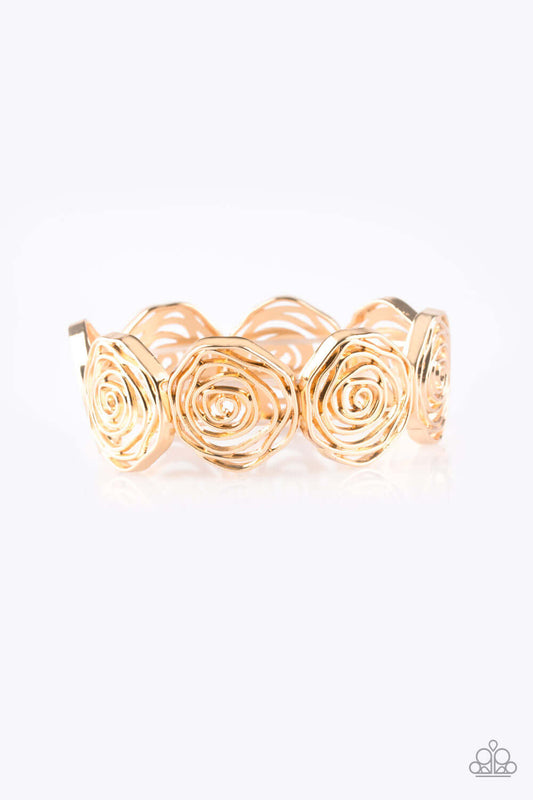 brought✽to✽you✽by✽blingflingbykat✽beat-around-the-rosebush-gold-bracelet✽paparazzi-accessories
