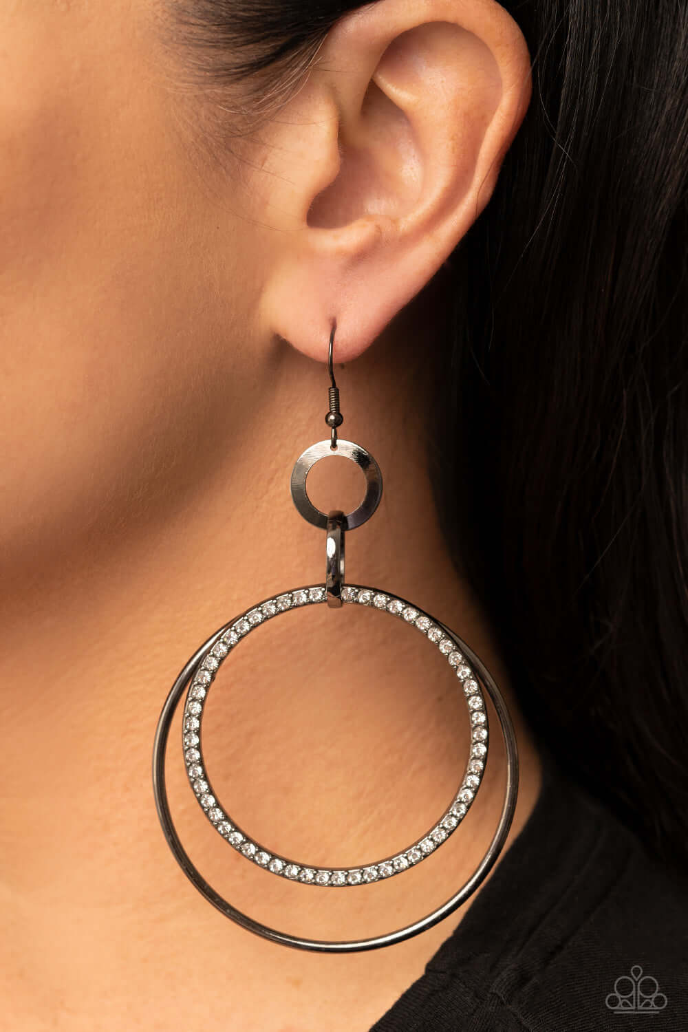 Paparazzi Accessories ❋Haute Hysteria - Black Earrings❋ Flat Rate Ship $4.50❋ - Image #2