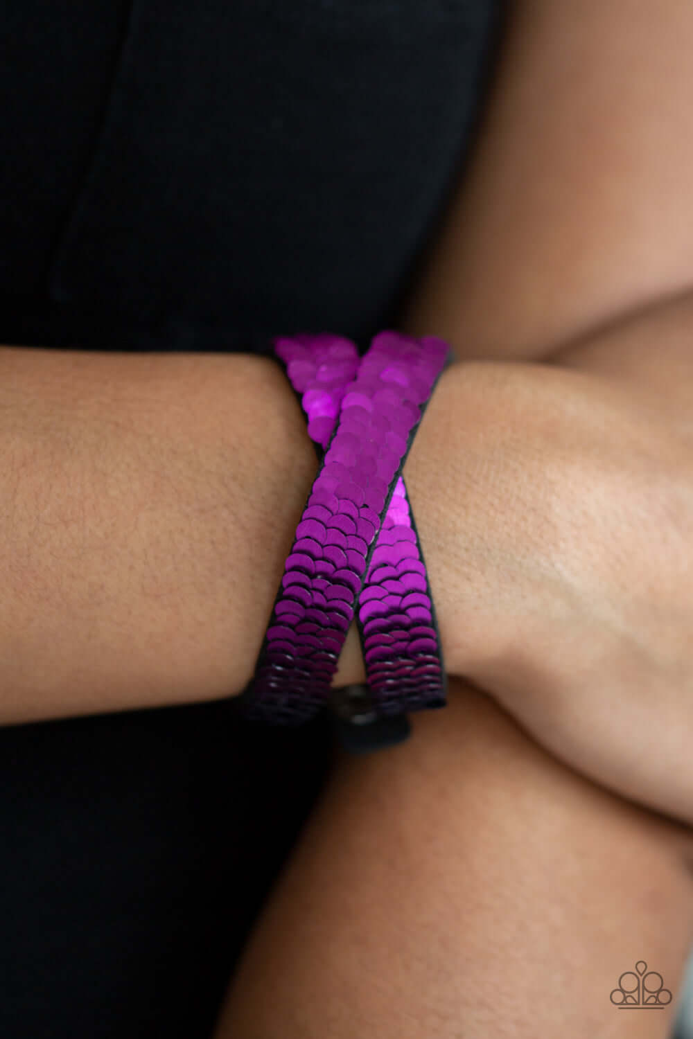 Paparazzi Accessories ✽ Under The SEQUINS - Purple Bracelet✽Flat Rate Ship $4.50✽ - Image #3