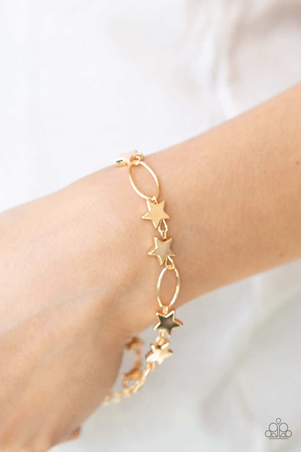 Paparazzi Accessories ✽Stars and Sparks - Gold Bracelet✽ Flat Rate Ship $4.50✽ - Image #2