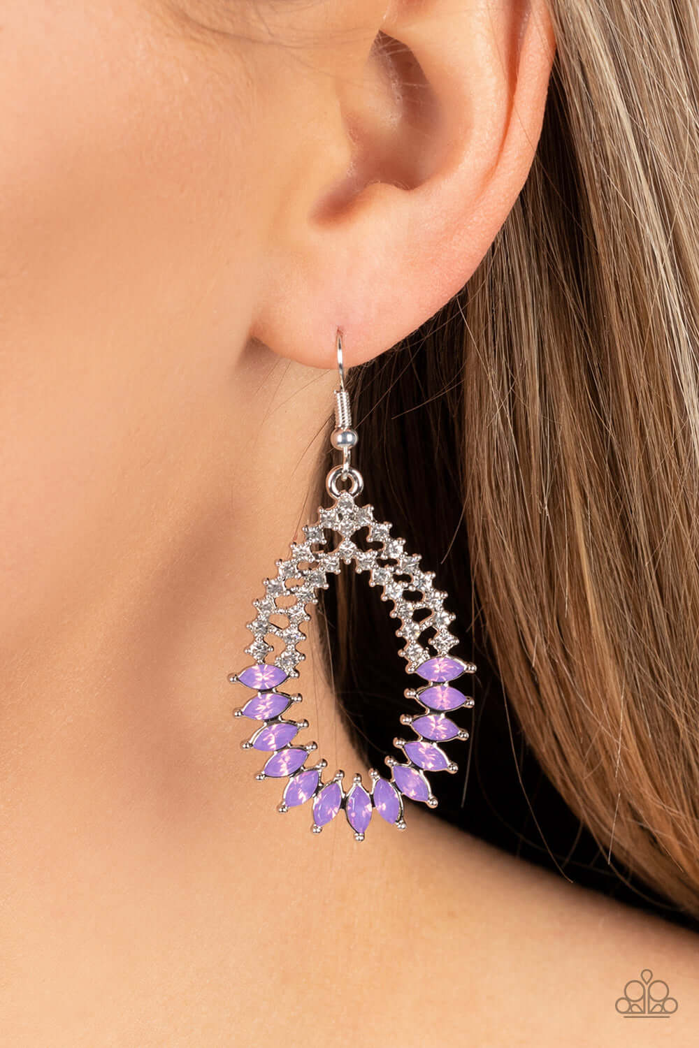 Paparazzi Accessories ❋Lucid Luster - Purple Earrings❋ Flat Rate Ship $4.50❋ - Image #2