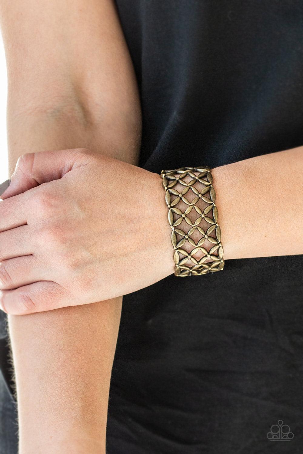 Paparazzi Accessories ✽ The Big BLOOM - Brass Bracelet✽Flat Rate Ship $4.50✽ - Image #2