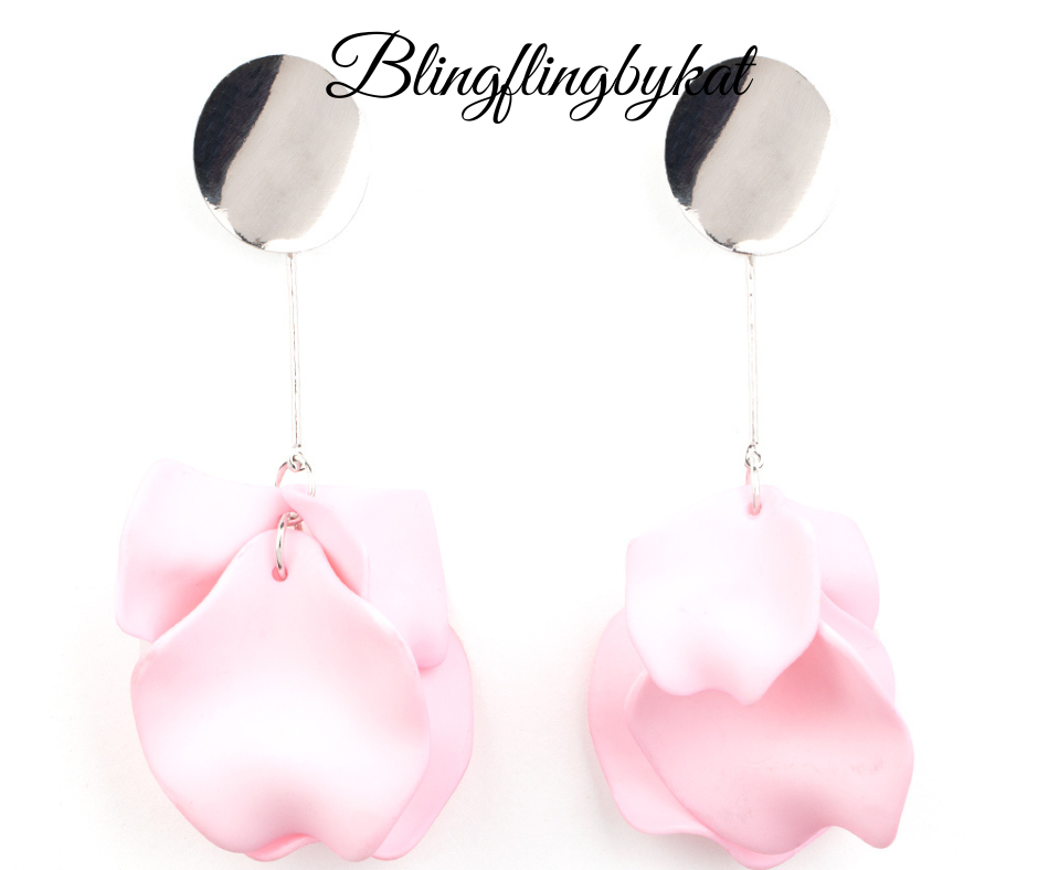 Paparazzi Accessories ✽ Petal Pathways - Pink Post Earrings✽Flat Rate Ship $4.50✽ - Image #2