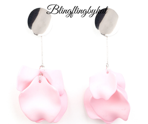 Paparazzi Accessories ✽ Petal Pathways - Pink Post Earrings✽Flat Rate Ship $4.50✽ - Image #2