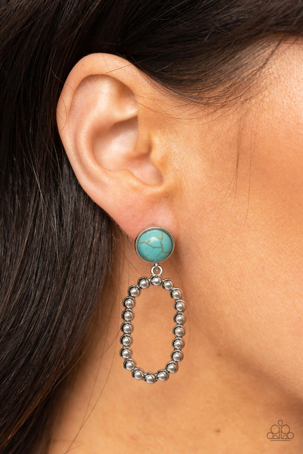 Paparazzi Accessories ❋Riverbed Refuge - Blue Post Earrings❋ Flat Rate Ship $4.50❋ - Image #2