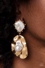 Load image into Gallery viewer, Paparazzi Accessories ❋Rippling Rhapsody - Gold Post Earrings❋ Flat Rate Ship $4.50❋
