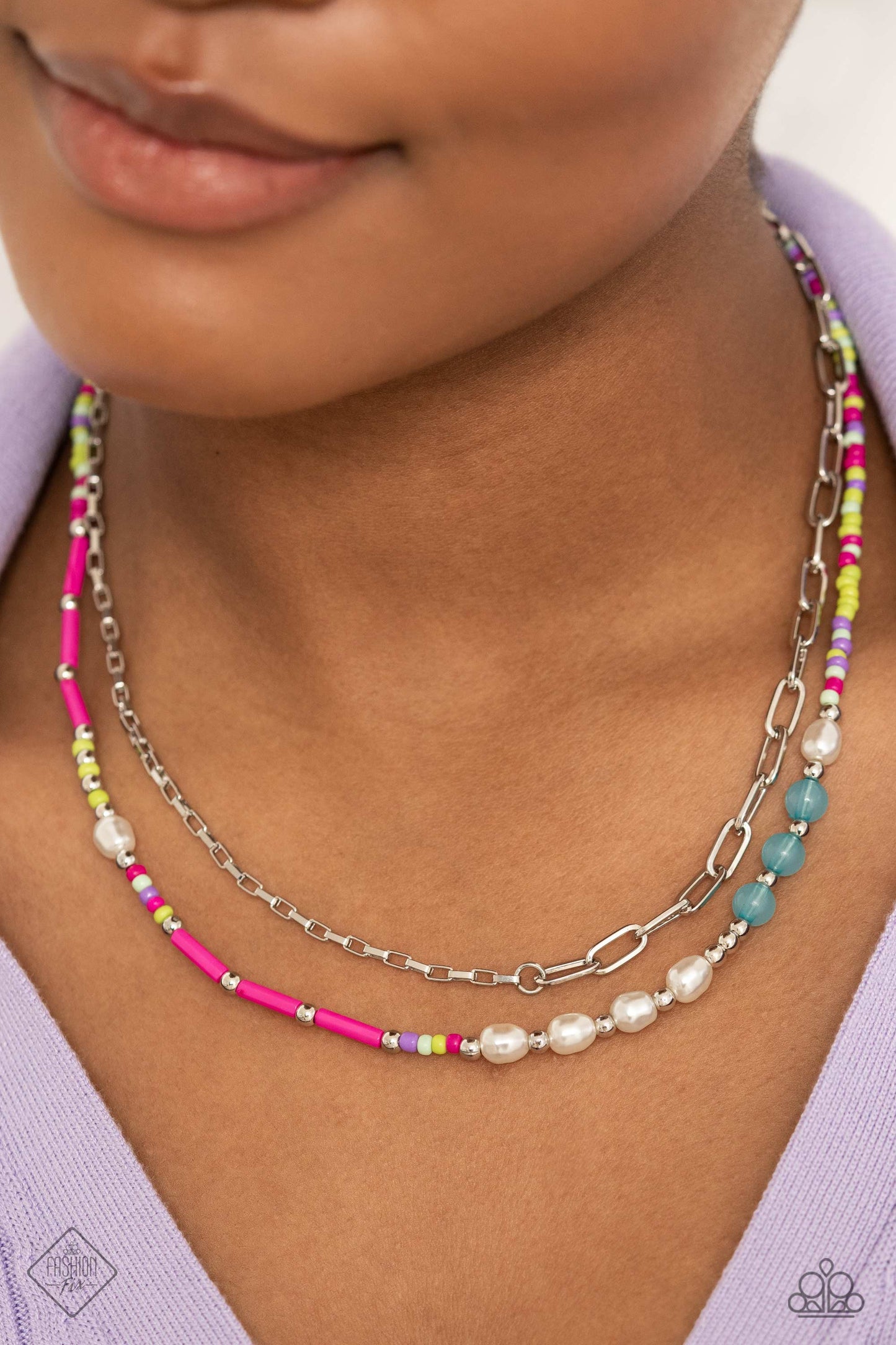 Paparazzi Accessories ❋Coastal Composition - Pink Necklace❋ Flat Rate Ship $4.50❋
