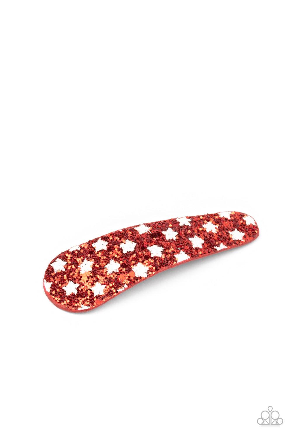 Paparazzi Accessories ✽ All American Girl - Red Hair Clip✽Flat Rate Ship $4.50✽ - Image #2