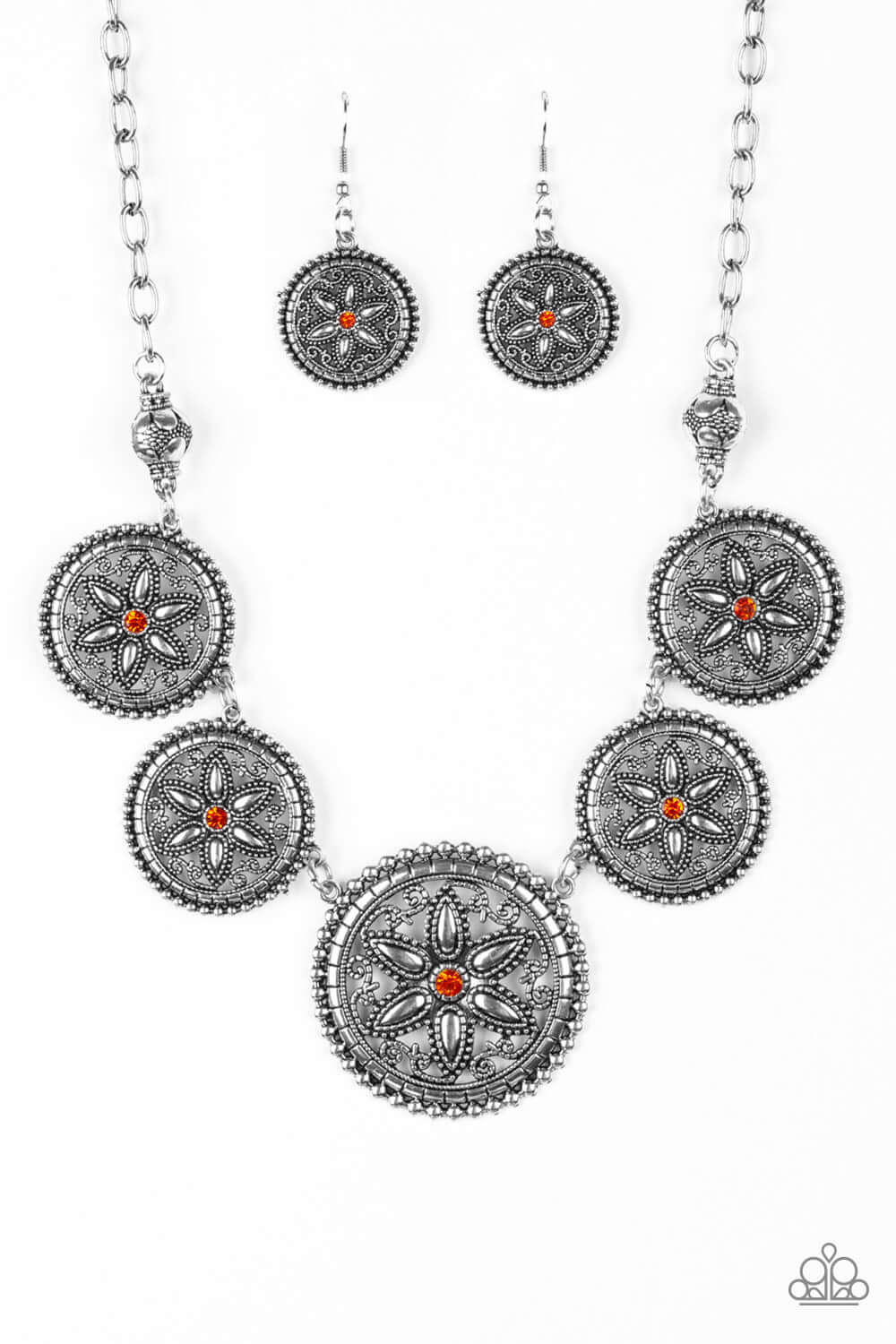 brought✽to✽you✽by✽blingflingbykat✽written-in-the-star-lilies-orange-necklace✽paparazzi-accessories