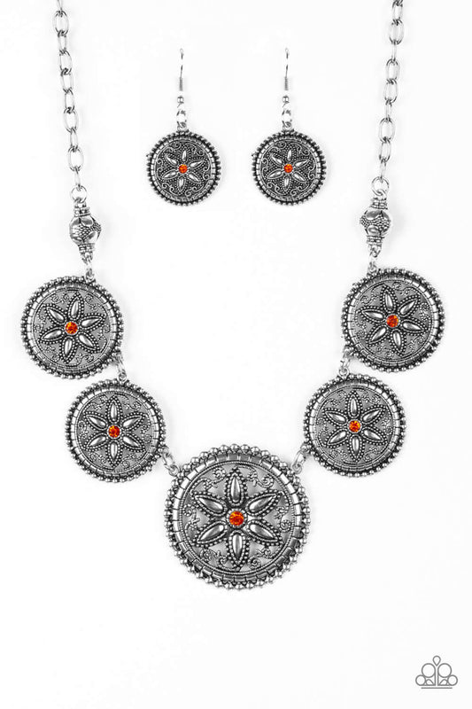 brought✽to✽you✽by✽blingflingbykat✽written-in-the-star-lilies-orange-necklace✽paparazzi-accessories