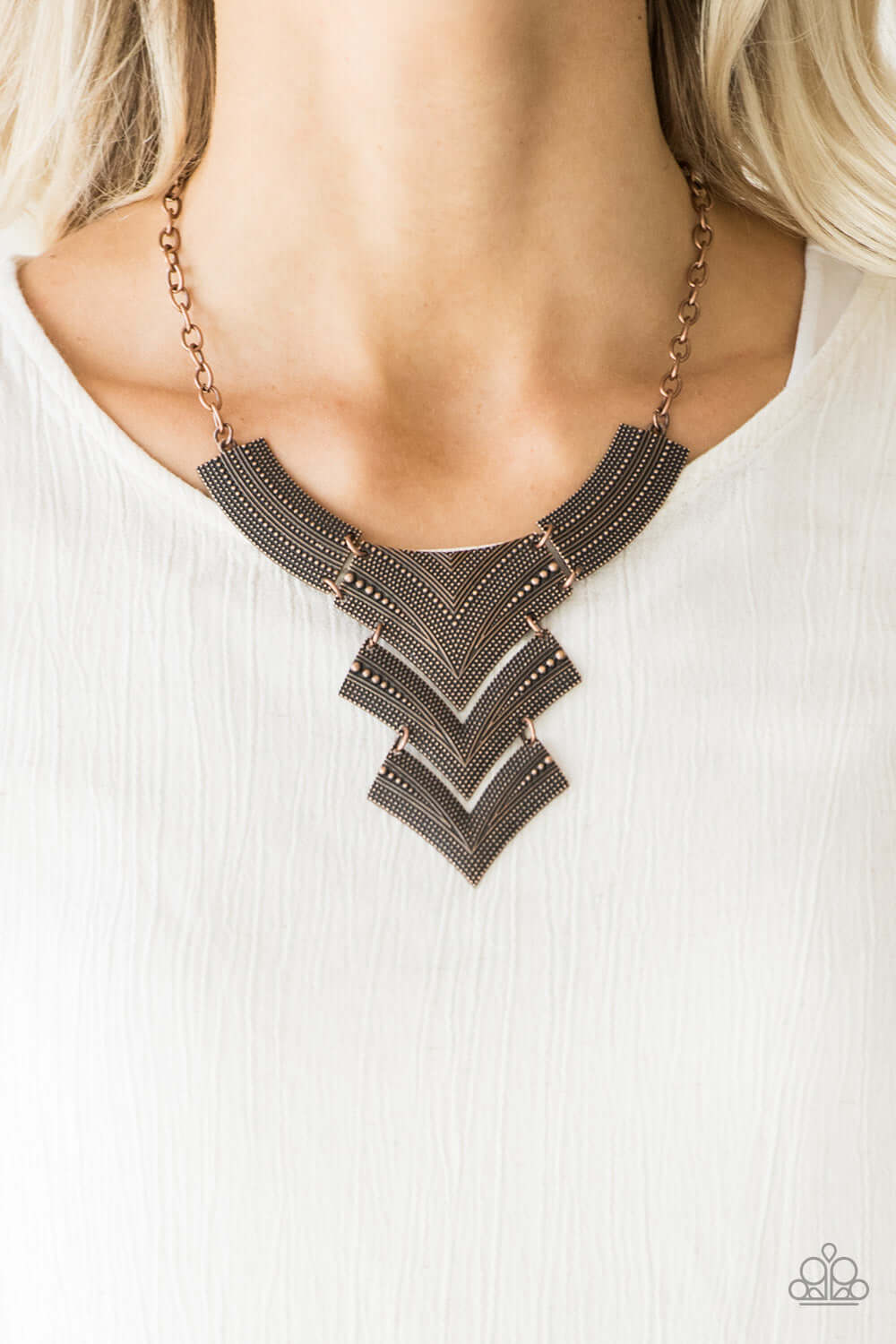 Paparazzi Accessories ✽ Fiercely Pharaoh - Copper Necklace✽Flat Rate Ship $4.50✽ - Image #2