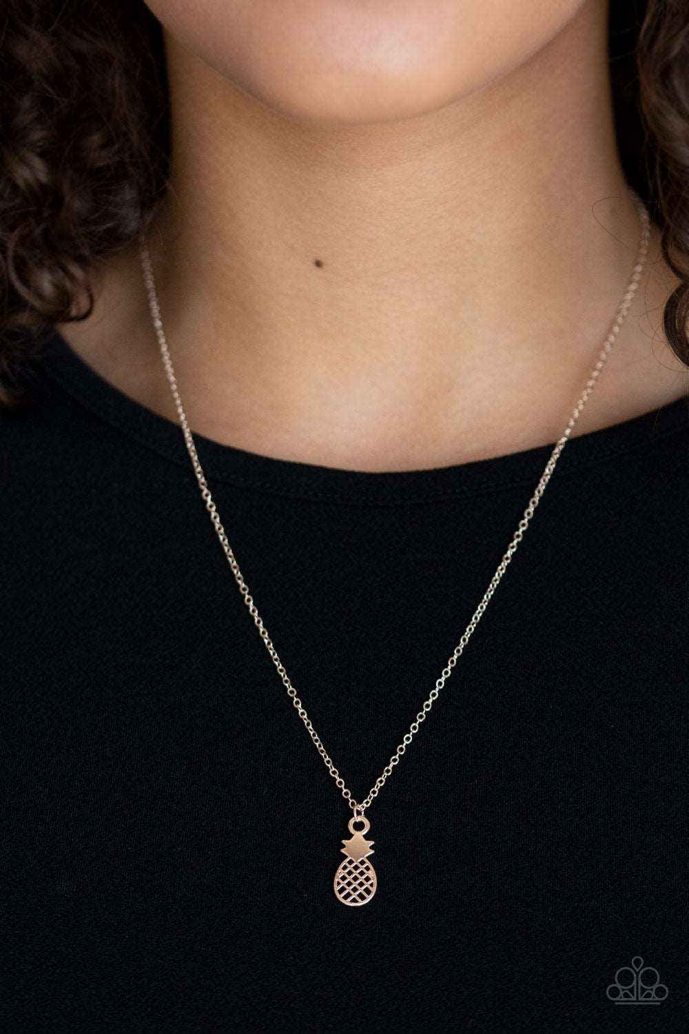 Paparazzi Accessories ✽ A PINEAPPLE a Day - Rose Gold Necklace✽Flat Rate Ship $4.50✽