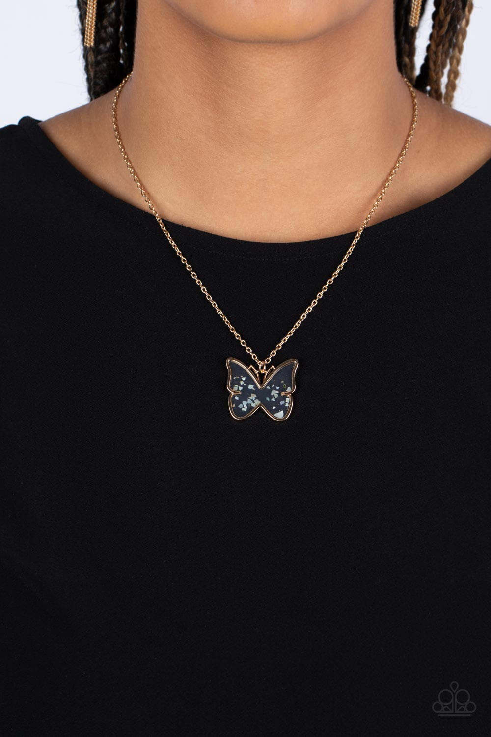 Paparazzi Accessories ❋Gives Me Butterflies - Gold Necklace❋ Flat Rate Ship $4.50❋ - Image #2