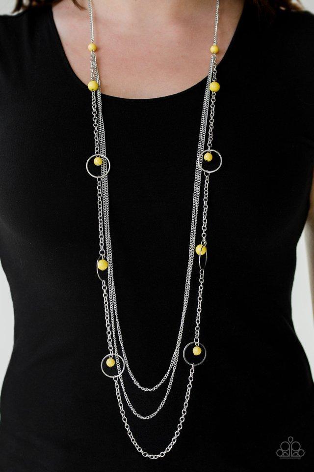 Paparazzi Accessories ❋Collectively Carefree - Yellow Necklace❋ Flat Rate Ship $4.50❋ - Image #2
