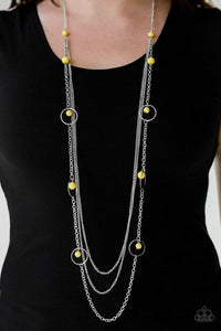 Paparazzi Accessories ❋Collectively Carefree - Yellow Necklace❋ Flat Rate Ship $4.50❋ - Image #2