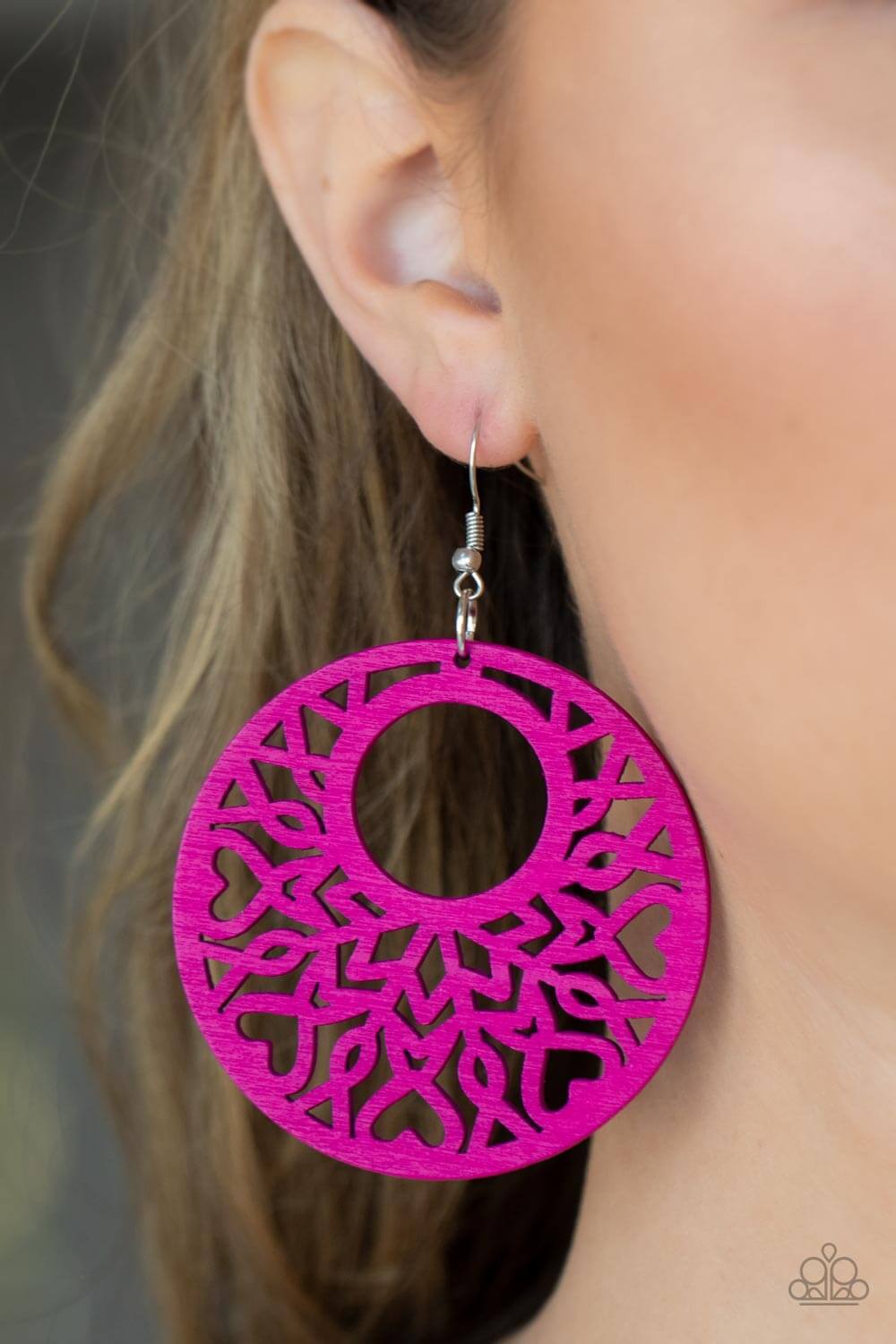 Paparazzi Accessories ❋Tropical Reef - Pink Earrings❋ Flat Rate Ship $4.50❋ - Image #2