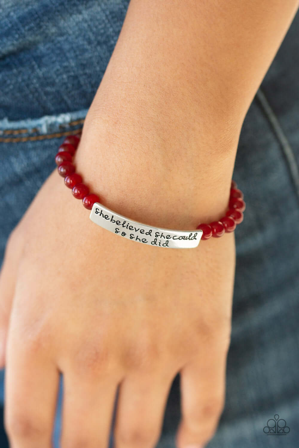 Paparazzi Accessories ✽ So She Did - Red Bracelet✽Flat Rate Ship $4.50✽ - Image #2