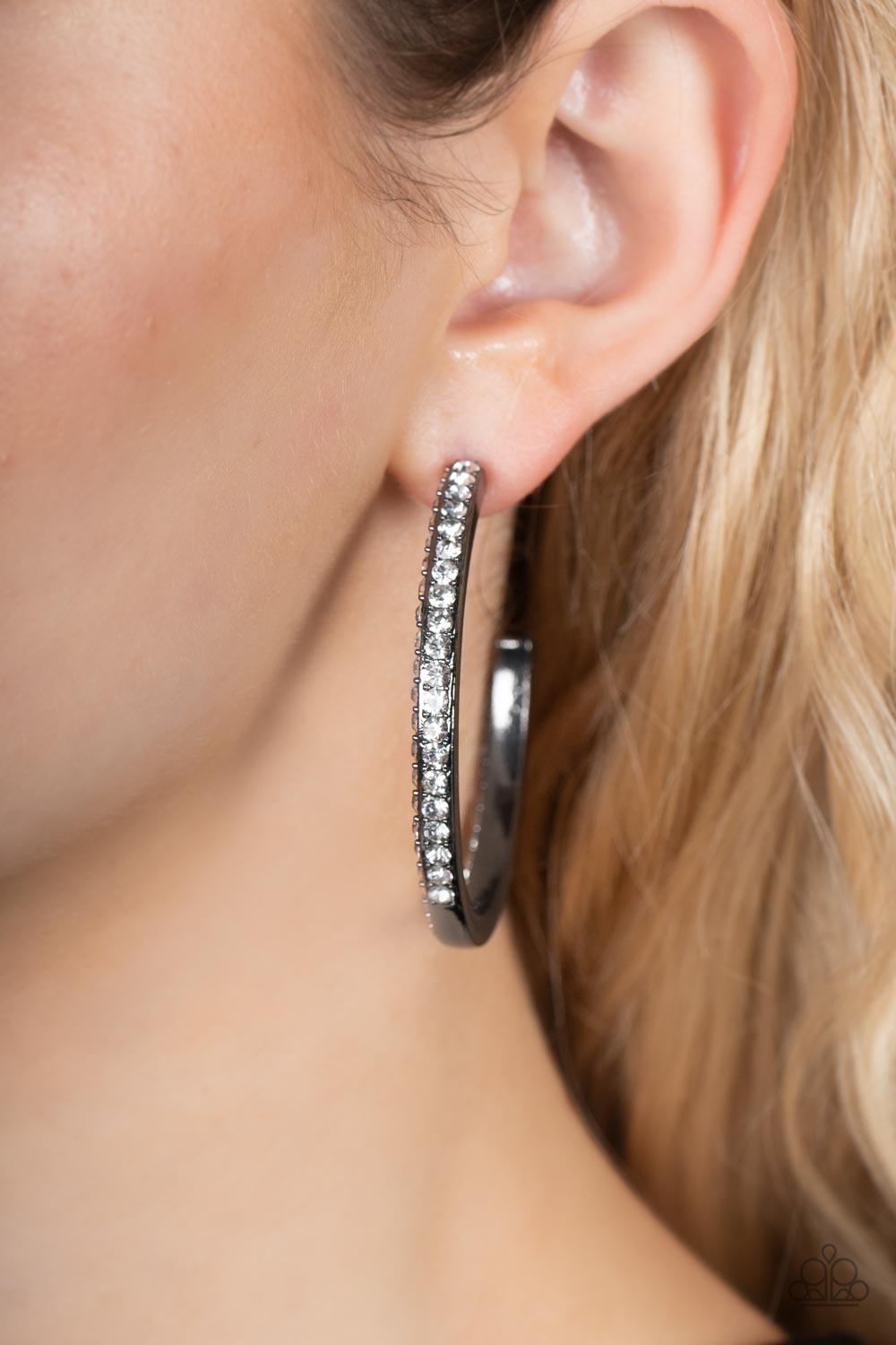 Paparazzi Accessories ❋Powerhouse Precision - Black Earrings❋ Flat Rate Ship $4.50❋ - Image #2