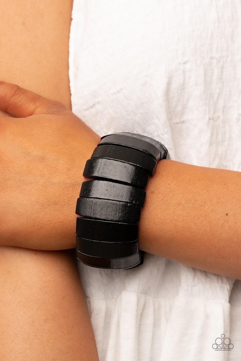 Paparazzi Accessories ❋Boardwalk Bonanza - Black Bracelet❋ Flat Rate Ship $4.50❋ - Image #2