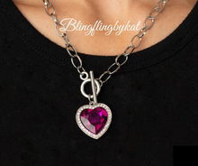 Load image into Gallery viewer, Paparazzi Accessories ✽ Check Your Heart Rate - Pink Necklace✽Flat Rate Ship $4.50✽ - Image #2
