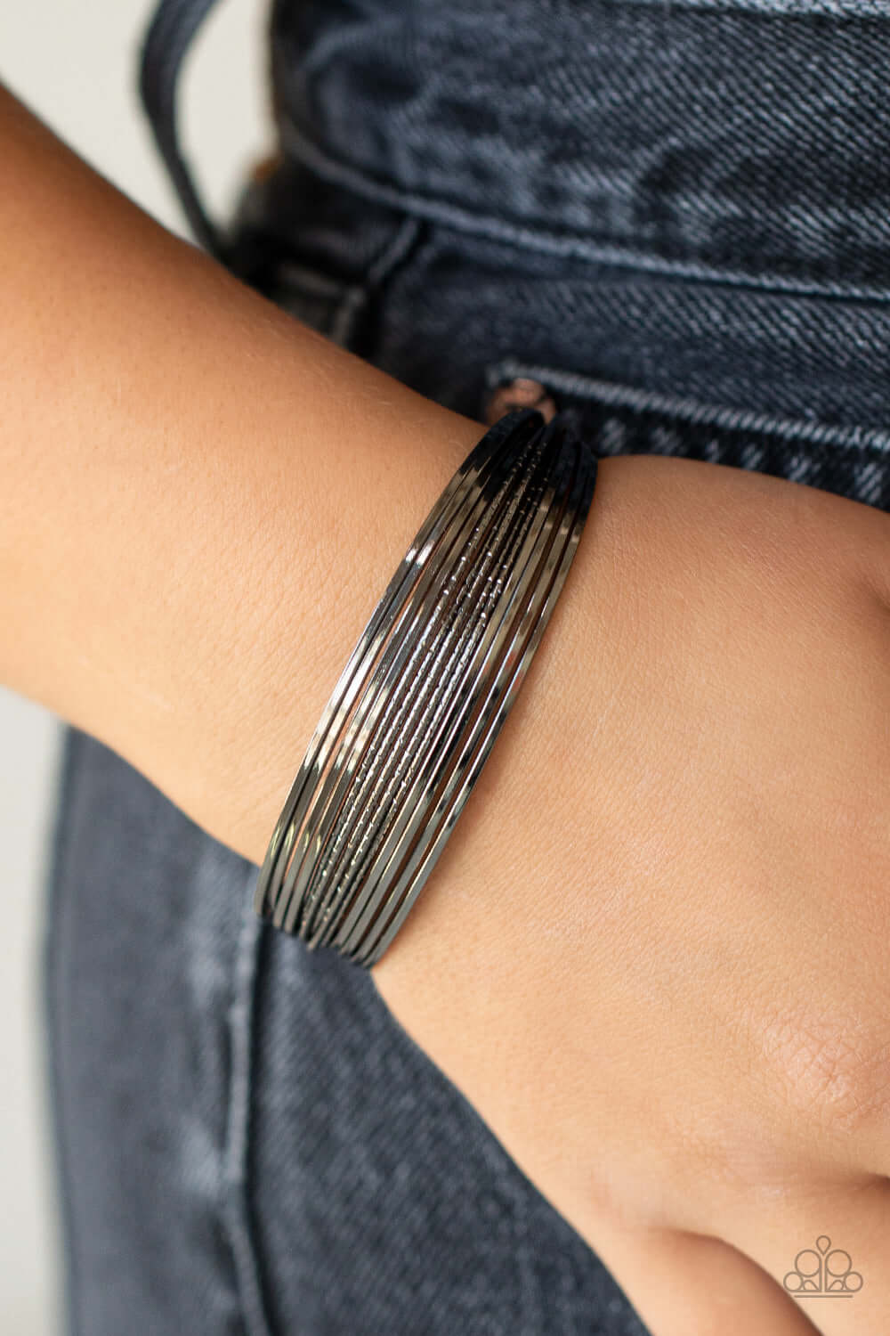 Paparazzi Accessories ❋This Girl is on WIRE - Black Bracelet❋ Flat Rate Ship $4.50❋ - Image #2