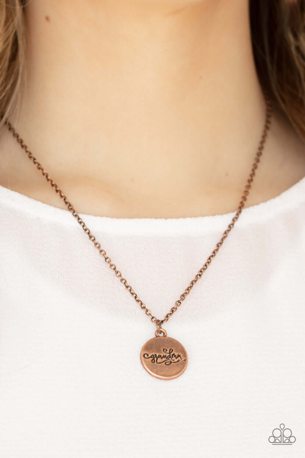 Paparazzi Accessories ✽ Worlds Best Grandma - Copper Necklace✽Flat Rate Ship $4.50✽ - Image #2