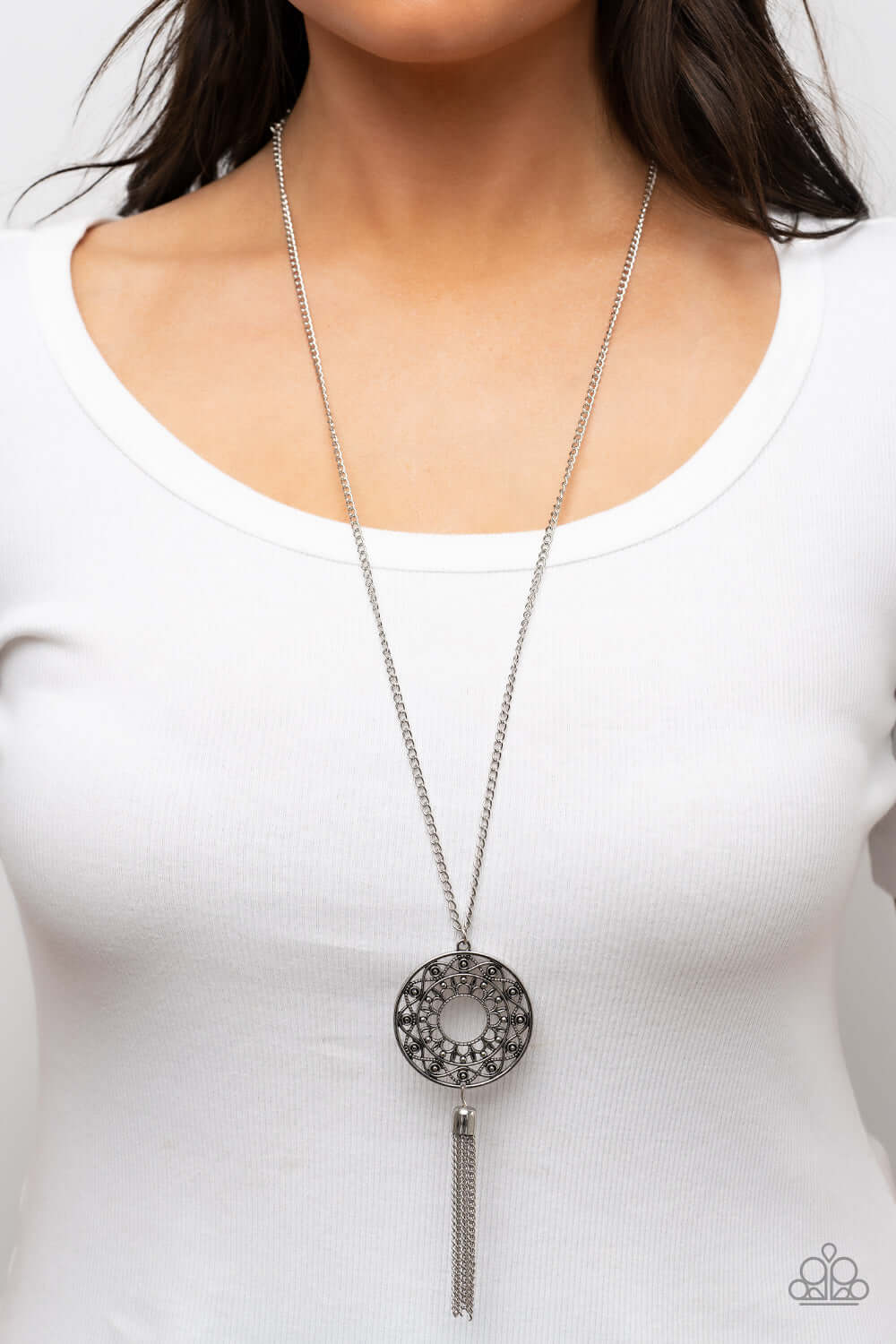 Paparazzi Accessories ❋Tai Chi Tassel - Silver Necklace❋ Flat Rate Ship $4.50❋ - Image #2