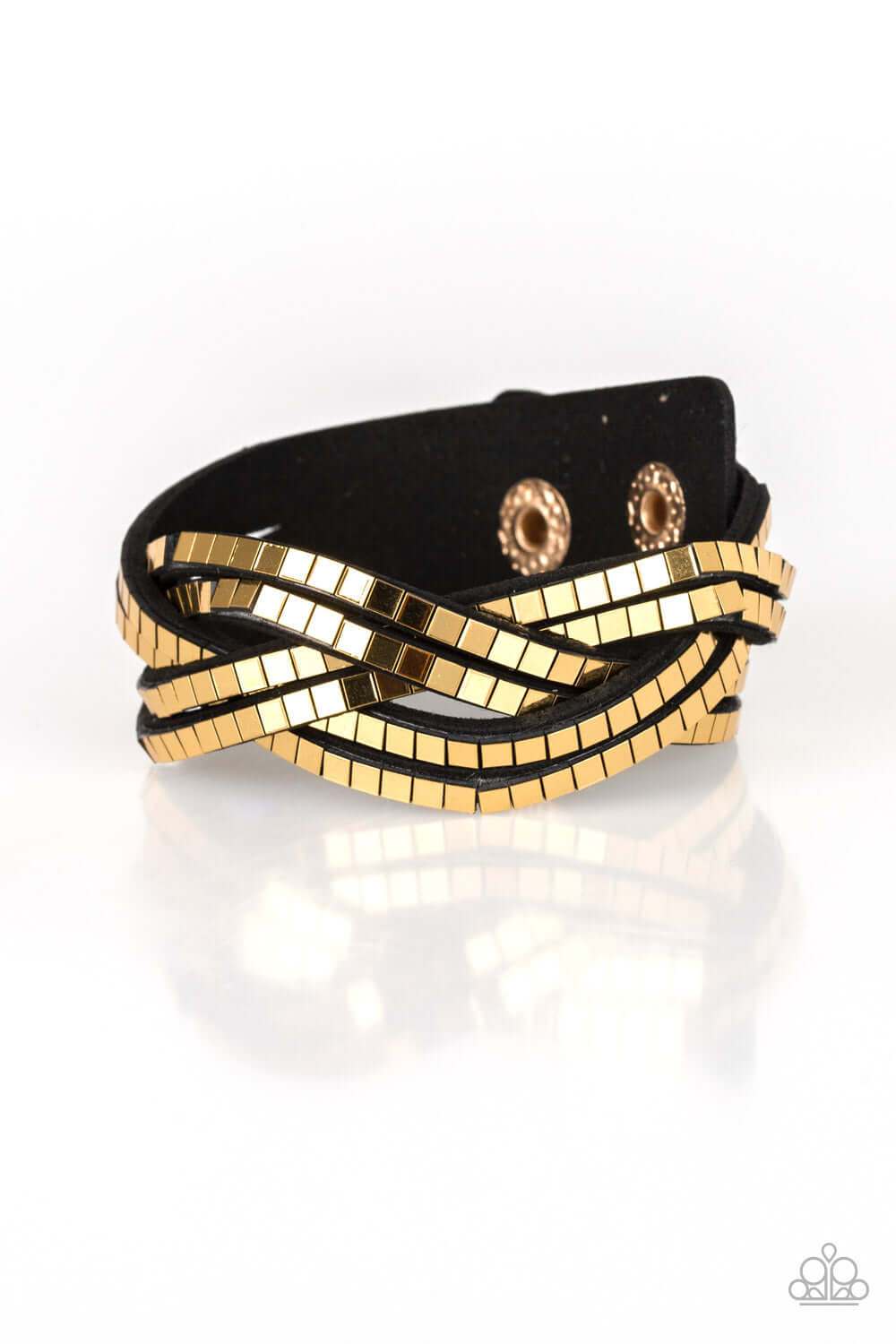 brought✽to✽you✽by✽blingflingbykat✽looking-for-trouble-gold-bracelet✽paparazzi-accessories