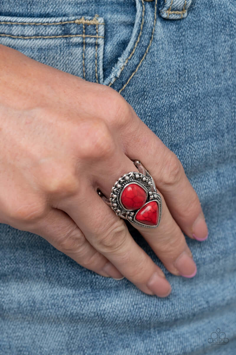 Paparazzi Accessories ❋Mojave Mosaic - Red Ring❋ Flat Rate Ship $4.50❋ - Image #2