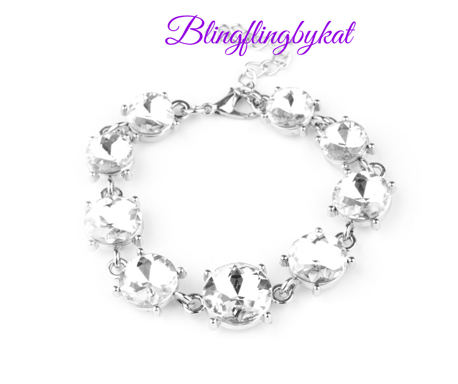 Paparazzi Accessories ✽ Cant Believe My ICE - White Bracelet✽Flat Rate Ship $4.50✽ - Image #2