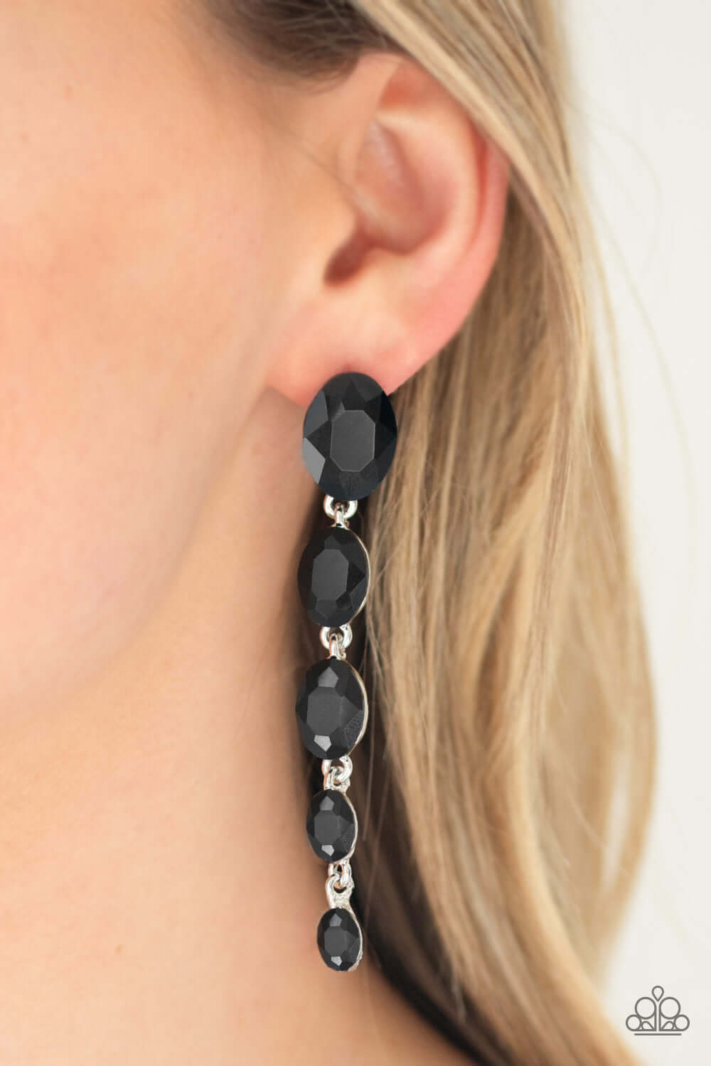 Paparazzi Accessories ✽ Red Carpet Radiance - Black Post Earrings✽Flat Rate Ship $4.50✽ - Image #2