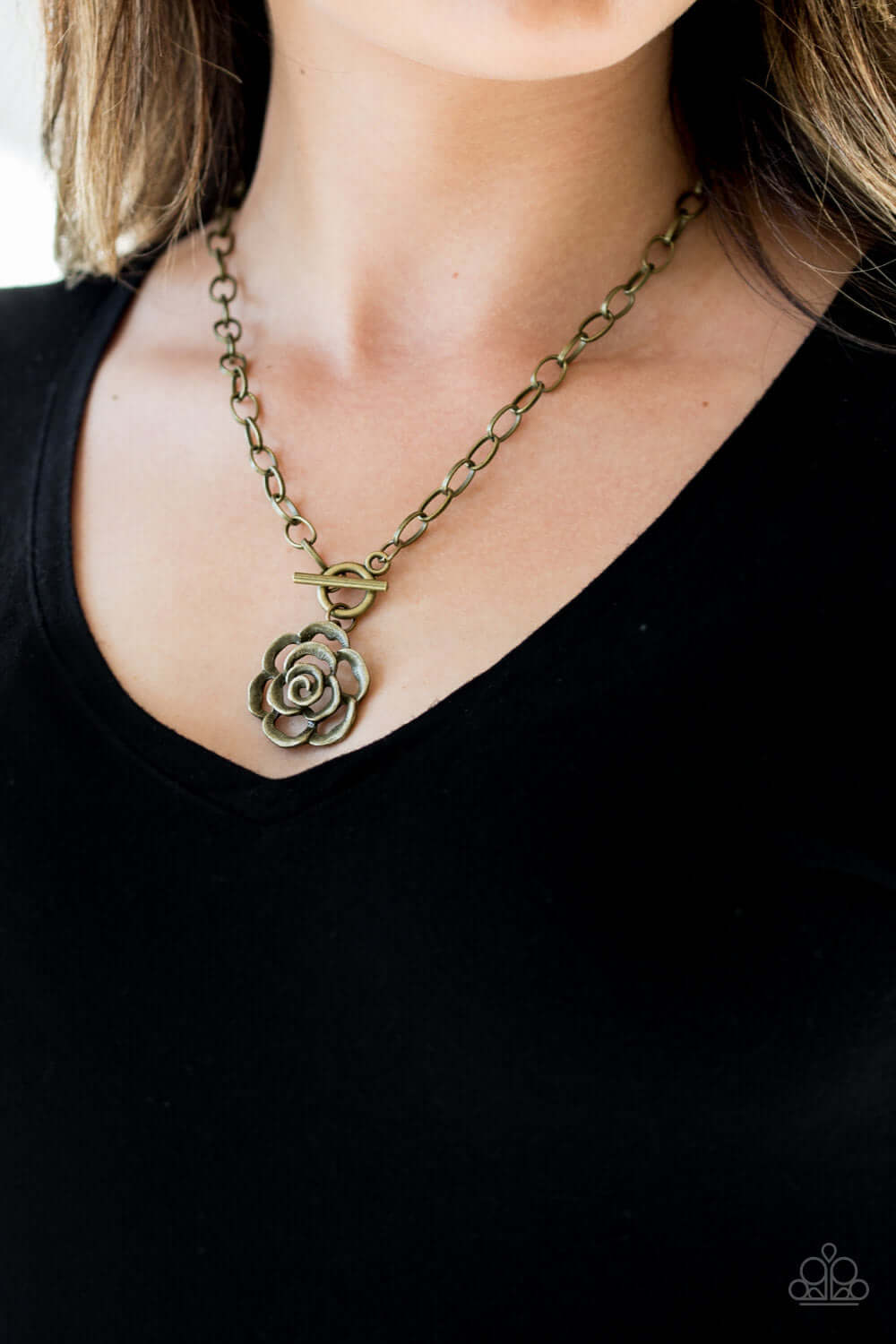 Paparazzi Accessories ✽ Beautifully In Bloom - Brass Necklace✽Flat Rate Ship $4.50✽ - Image #2