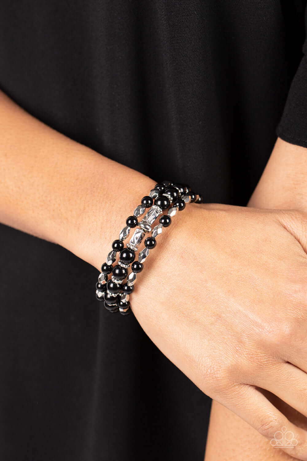 Paparazzi Accessories ❋Colorfully Coiled - Black Bracelet❋ Flat Rate Ship $4.50❋ - Image #2